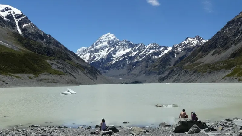 フッカー氷河湖とマウントクック